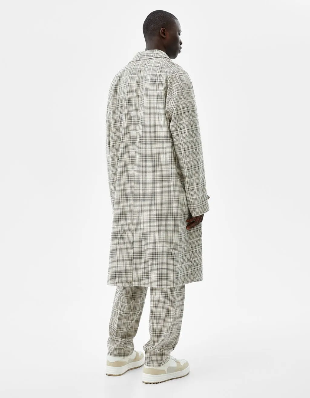 Karierter Trenchcoat